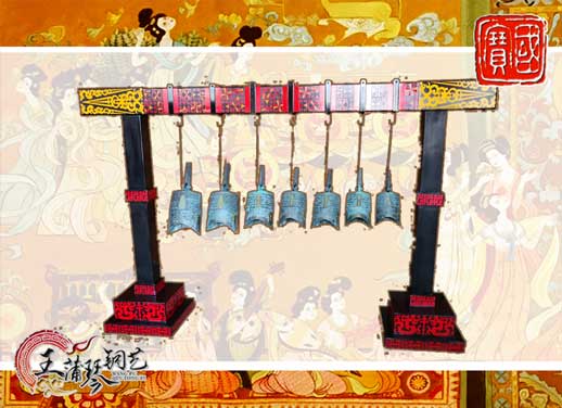 7件編鐘，觀賞裝飾編鐘，可發(fā)音編鐘